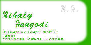 mihaly hangodi business card
